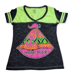 Alvin's Island Orange Beach shirt S